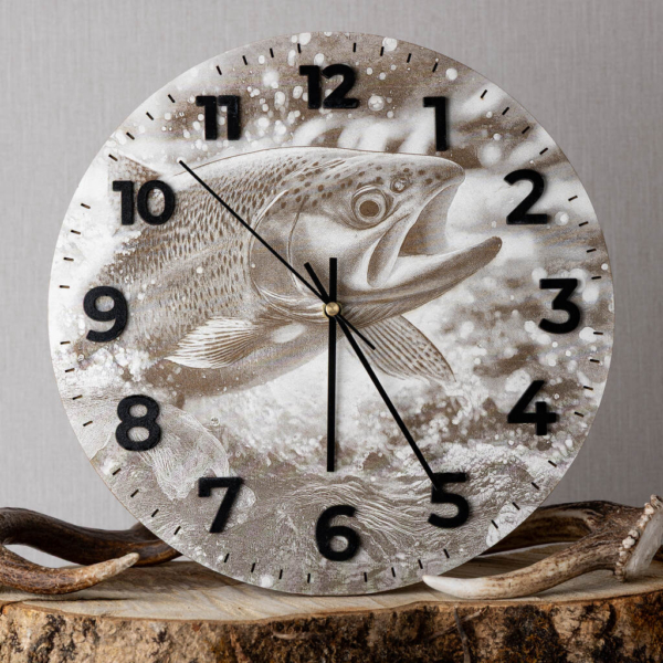 Jumping Trout - Wall Clock