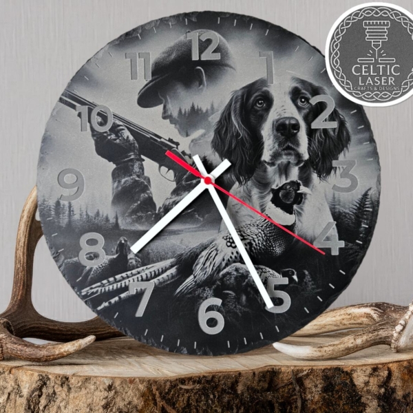 The Hunter’s Clock – Rustic Standing Slate Clock